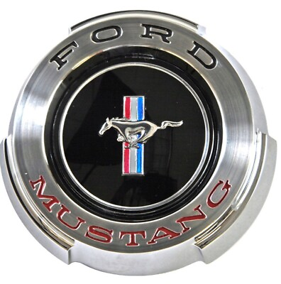 #ad NEW 1965 Ford Mustang Gas Cap Chrome Twist on with cable $59.95