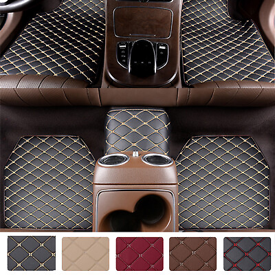 5pcs Leather Car Floor Mats Universal Fit Waterproof Frontamp;Rear Non Slip Carpets $30.99