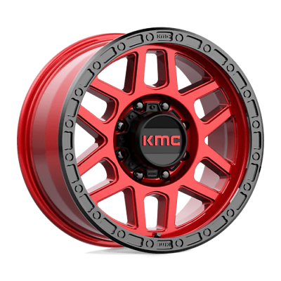 #ad 18X9 KMC KM544 MESA 8X180 18MM CANDY RED WITH BLACK LIP $367.00