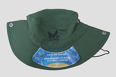 #ad Mission Cooling Adjustable Bucket Hat Brozen Green 109533 2021 MH $17.99