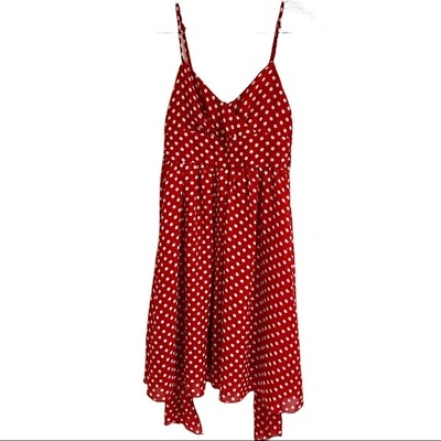 #ad Fire Los Angeles Pin Up Style Red Polka Dot Dress Size 3 Women#x27;s $15.00