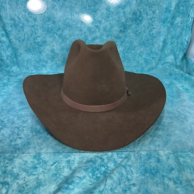 #ad Resistol Self Conforming Men’s Brown XXX 3X Beaver Cowboy Hat Size 7 3 8 $54.99