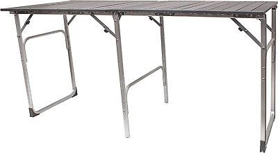 #ad Slim Fold Table Portable Outdoor 4 Person Dining Table Heat Resistant Aluminu $150.38