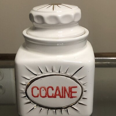 #ad Vintage Apothecary Canister Jar Medial Store Cocaine $199.99