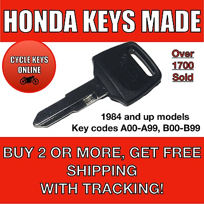 #ad Honda Motorcycle ATV Pioneer key Cut to Code keys codes A00 A99 and B00 B99 $9.99