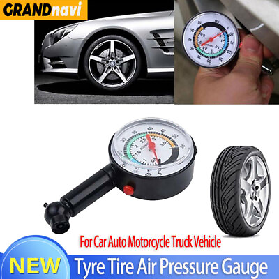 #ad Tyre Tire Air Pressure Gauge Car Auto Motorcycle Truck Vehicle Tester Dial Meter $3.29