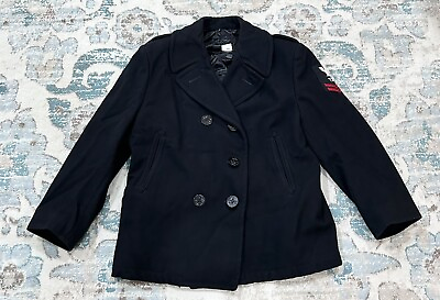 #ad United States Navy Women’s Peacoat Pea Coat Jacket Size 18 Short $40.00