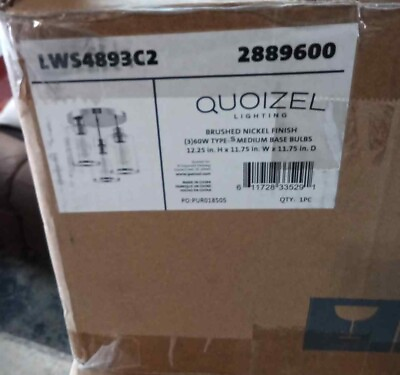 #ad Quoizel Hema 3 Light 11.75 in Brushed Nickel Semi Flush mount light $79.99