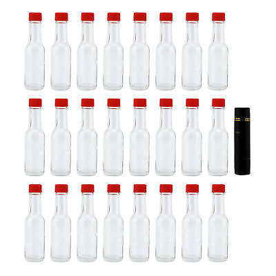 #ad 3oz Mini Hot Sauce Bottles Complete Set 24pk; w Cap Bands Drippers $44.99