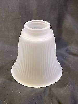 #ad BELL SHAPED FROSTED GLASS LAMP SHADE RIBBED 2” DIAMETER $24.90