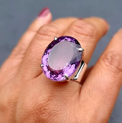 #ad #ad Dazzling Amethyst Gemstone 925 Sterling Silver Handmade Ring All Size M 74 $17.65
