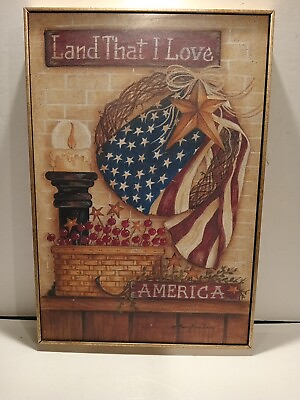 #ad Land that I Love America Framed print by Mary Ann June $19.25