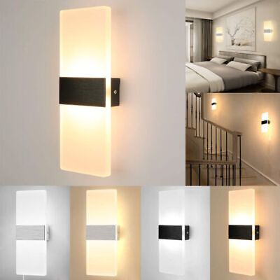 #ad 1 5PK Modern LED Wall Light Up Down Lamp Sconce Spot Lighting Bedroom Fixture US $8.99