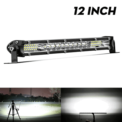 #ad 12inch LED Light Bar Spot Flood Combo Work For Truck SUV ATV Jeep Offroad Drivin $13.86