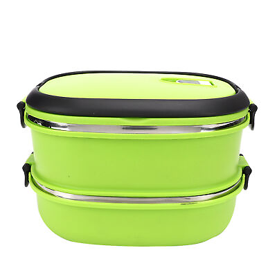 #ad Double Layer Portable Insulation Thermo Thermal Stainless Steel Lunch Box AOS $25.69