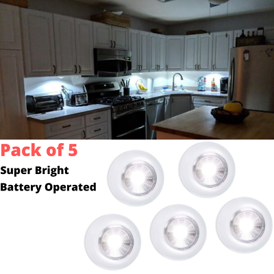 #ad Under Cabinet Lighting Kit LED Small Battery Light Inside Closet Kitchen Shelf $17.49