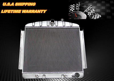 #ad KKS 3 ROW Aluminum Radiator For 1955 1957 56 Chevy Bel Air Del Ray 150 210 6CYL $209.00