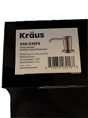 #ad Kraus Boden Spot Free Stainless Steel Soap Dispenser KSD 53SFS $25.90