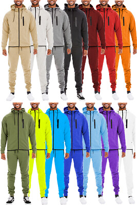#ad Men’s Tracksuit Set – Tech Fleece Track Suit Hooded Jacket and Pant Set S 3XL $42.99