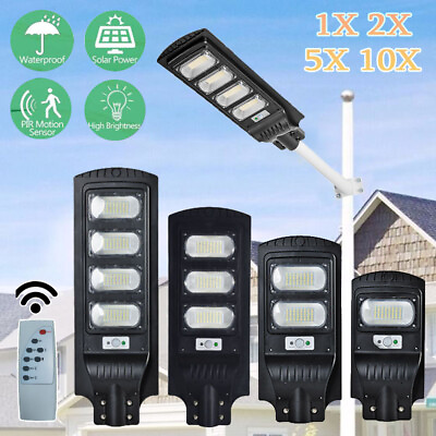 #ad Solar Powered Street Light US LED Wall Lamp Infrared Sensor with Pole Outdoor $249.00