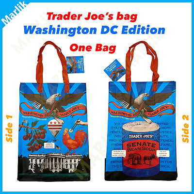 #ad NEW Trader Joe#x27;s Joes Washington DC Edition Reusable Shopping Tote Bag One Bag $12.00