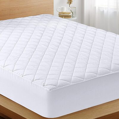 #ad Utopia Bedding Quilted Fitted Mattress Pad Full Elastic Fitted Mattress Prot $129.82