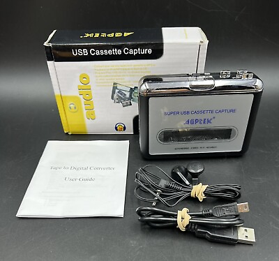 #ad AGPtEK Super USB Cassette Capture Audio Tape to Digital Converter WORKS $15.00