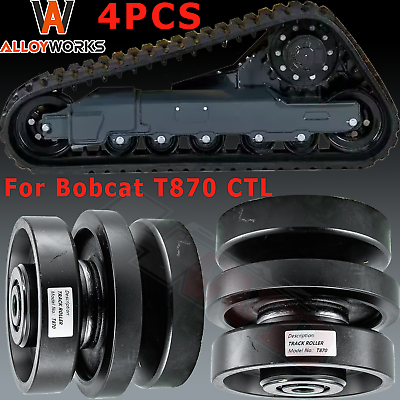 #ad 4PCS Track Roller Bottom Roller For Bobcat T870 CTL Track Loader Undercarriage $1196.00