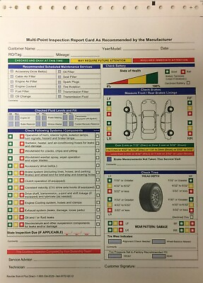 #ad Multi Point Inspection Form 2 Part FD QC O P8 $160.00