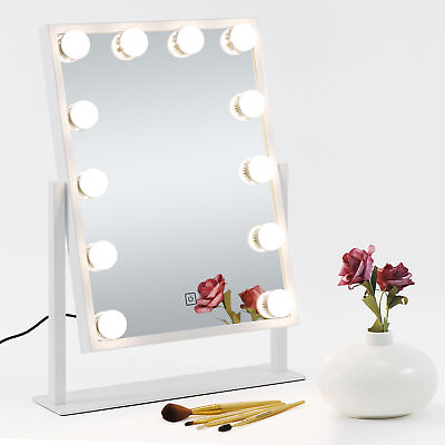 #ad Hollywood Makeup Vanity Mirror with Lights Stage Dimmer LED Bulb Large Beauty $45.58