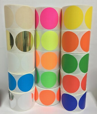 #ad Blank 3quot; Circle Inventory Color Coding Dots Many Colors Available $11.00