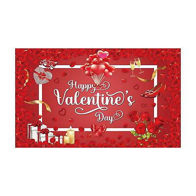 #ad Valentine#x27;s Day Backdrop Banner Valentines Day Decor for Party Supplies Wall $12.83
