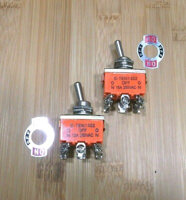 #ad 2 BBT 15 a 250 vac 3 Position 6 Terminal on off on Toggle Switches $18.95