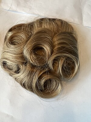 #ad 100% Human Hair Wiglet Hazelnut Brown Clas Extension Hairpiece Medium Curly Bun $9.95