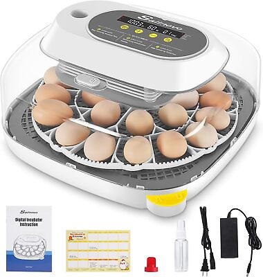 #ad 24 Egg Incubators for Hatching Eggs Digital Poultry Hatcher Automatic Turning $75.99