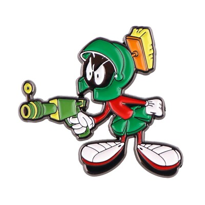 #ad Marvin The Martian With Ray Gun Cartoon Character Enamel Metal Pin $6.99