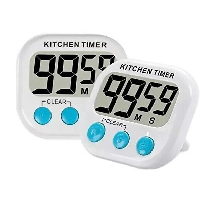 #ad Large LCD Digital Kitchen Cooking Timer Count Down Up Clock Loud Alarm Magnetic $4.99