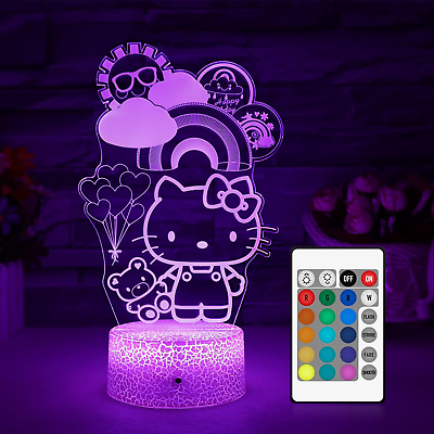 #ad Kitty Night Light for Kids Kitty Lamp Girl Cute Kitty Room Decor Kitty Gift with $28.99