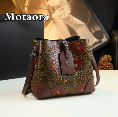 #ad MOTAORA Women#x27;s Shoulder Bag New PU Leather Handbag Versatile Embossed Handmade $68.00