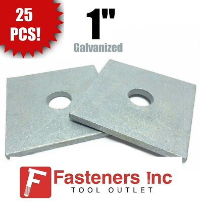 #ad 25 1quot; x 3quot; x .250quot; Square Bearing Plate Washer Galvanized $59.99
