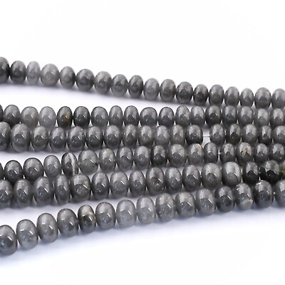 #ad 1 Strand Black rutile Rondelle Shape smooth Beads 15 Inch 6 10mm jewelry making $21.59