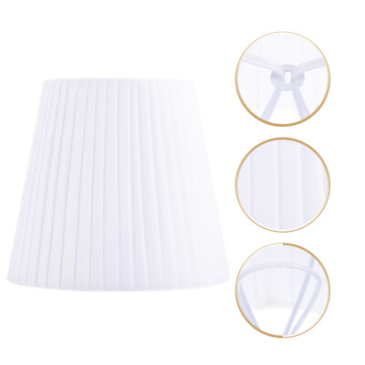 #ad Hotel Lamp Shade Chandelier Shades Lampshade Clip on Natural Light Bulb $10.99