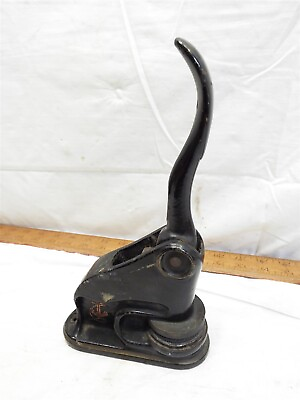 #ad Antique Office Stamp Seal Embosser Cast Iron Tole Painted Desk Tool Anchor Logo $89.99