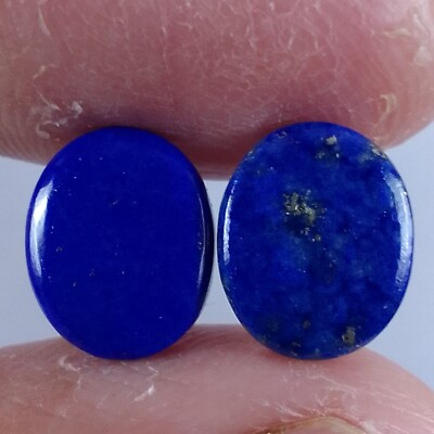 #ad Gorgeous Natural Blue Lapis Lazuli Cabochons High Quality Stones Pair $10.52
