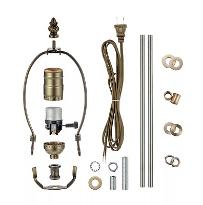 #ad Make A Lamp Kit Brass All Parts amp; Instructions for DIY Lamp Or Repair H 77 $18.45