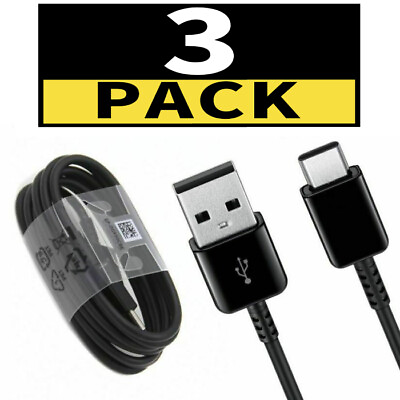 #ad 3 Pack For Samsung USB Type C Fast Charging Cable Galaxy S8 S9 S10 Plus Note 8 9 $3.99