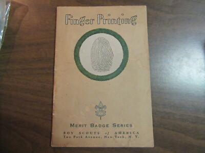 #ad Finger Printing Merit Badge Pamphlet May 1938 mb1 $19.95