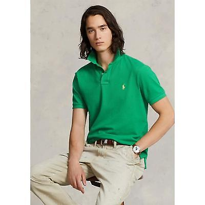 #ad Polo Ralph Lauren Mens Classic Fit Mesh Short Sleeve Polo Shirt Green Large $55.00