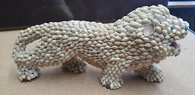 #ad Handcrafted Lion Made with Small Sea Shells 11quot; Philippines $26.99