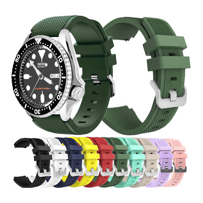 #ad Replacement 22mm Rugged Silicone Sport Watch Band Strap For Seiko Diver#x27;s Watch $8.99